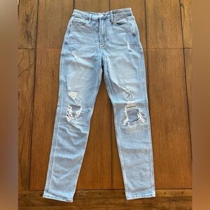 Hollister Blue Boyfriend Jeans Distressed High-Rise